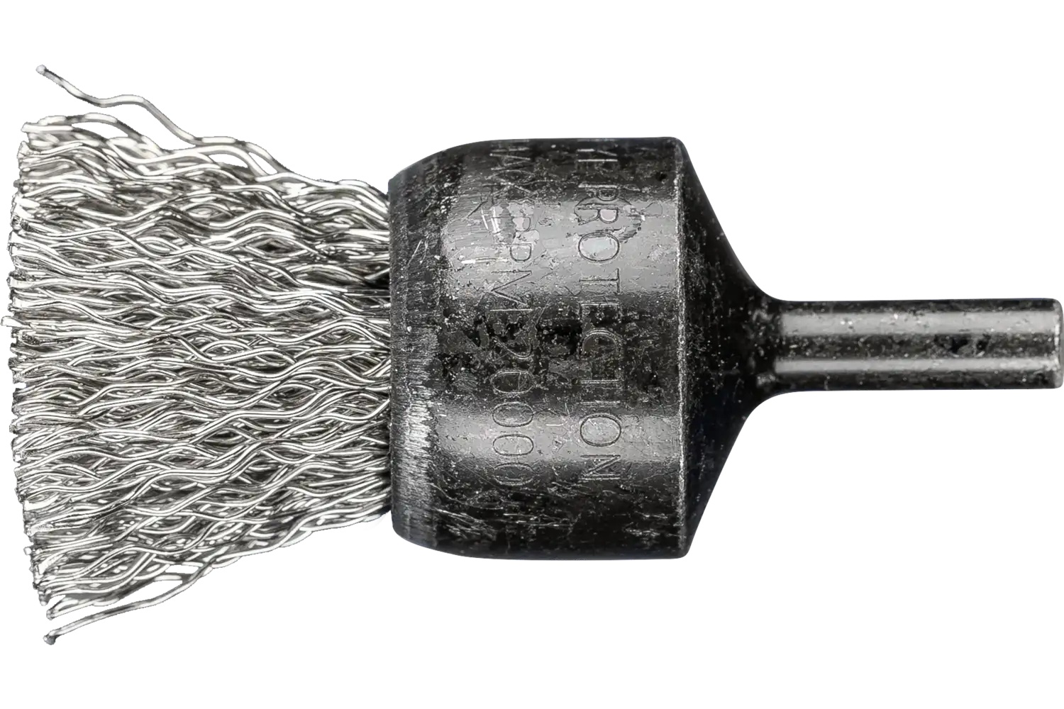 Picture of Pferd Crimped Wire End Brush Psf 1" Dia. .020 Stainless Steel 1/4" Shank